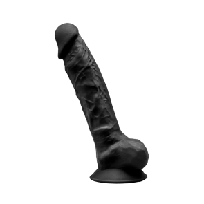 SILEXD Premium Silicone Dildo Model 1 8", 20,5 cm, black